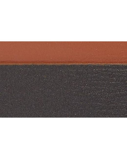 Ferragamo Brown Contrast Panel Leather Card Case for men