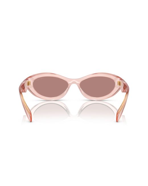 Prada Pink 56mm Oval Sunglasses