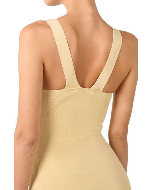 WeWoreWhat Scoop Neck Midi Dress in Natural | Lyst