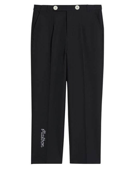 Malbon Golf Black Oliver Pleated Straight Leg Pants for men