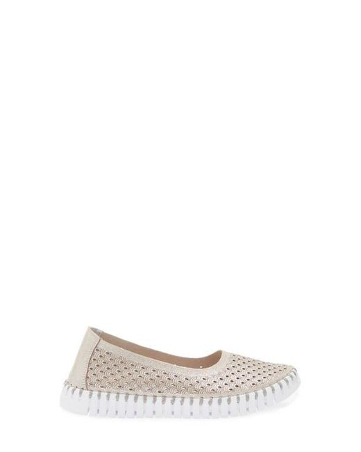 Ilse Jacobsen Gray Tulipu Perforated Slip-On Sneaker