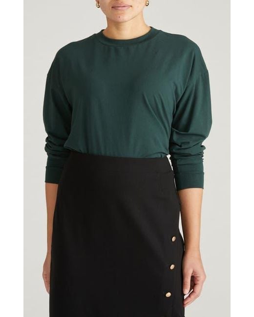 UNIVERSAL STANDARD Green Drop Shoulder Top