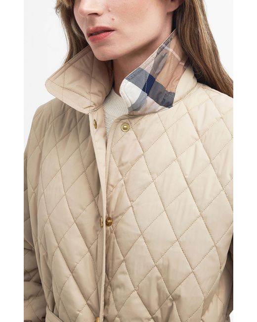 Barbour Natural Reil Quilted Belted Recycled Polyester Jacket