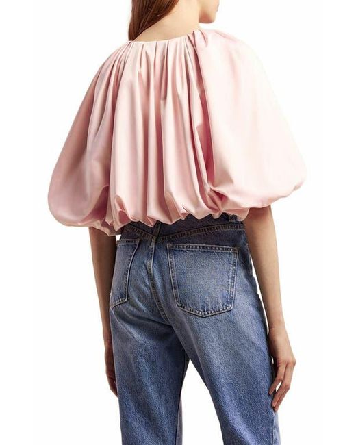 Rebecca Taylor Women's Blue Sateen Bubble Top