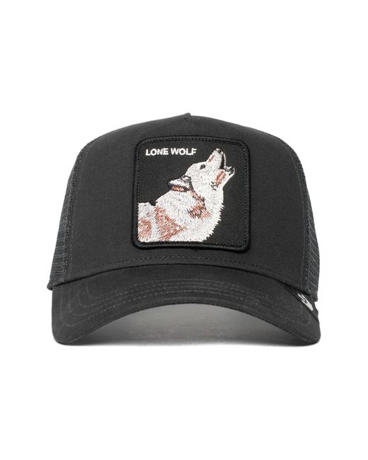Goorin Bros Black The Lone Wolf Trucker Hat for men
