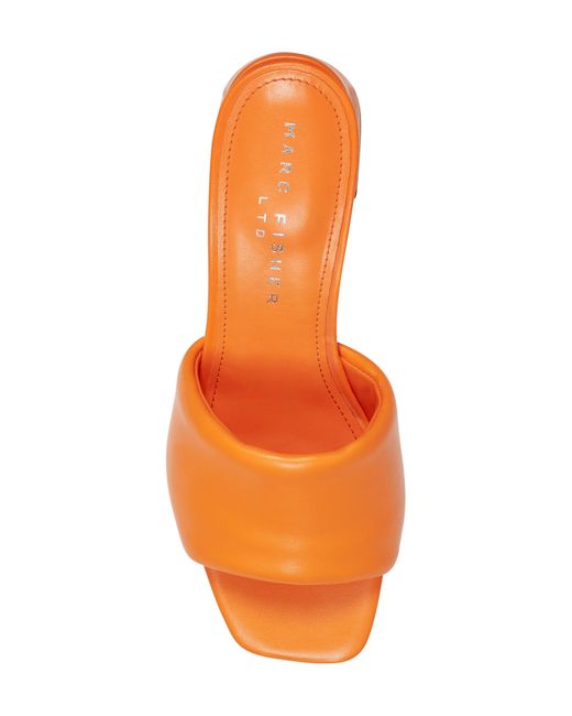 Marc Fisher Orange Nombra Block Heel Sandal