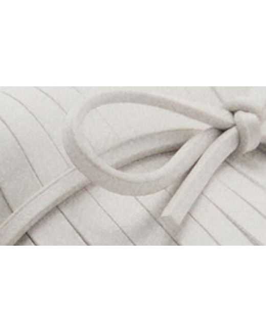 Mango White Fringe Slide Sandal