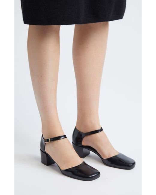 The Row Black Penelope Ankle Strap Pump