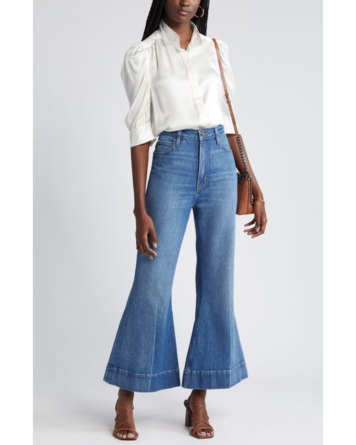 FRAME Blue The Extreme Flare Ankle Jeans