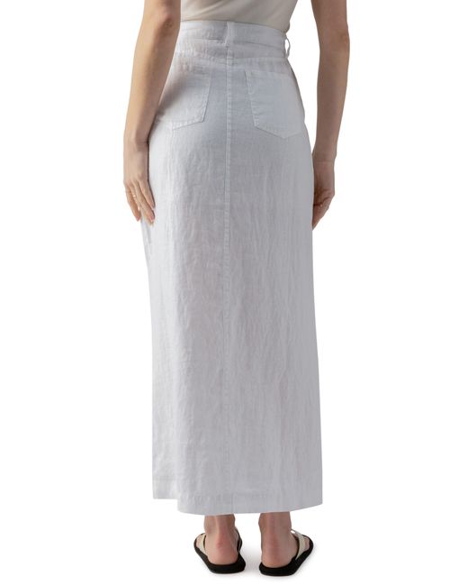 Sanctuary Gray Boardwalk Linen Maxi Skirt