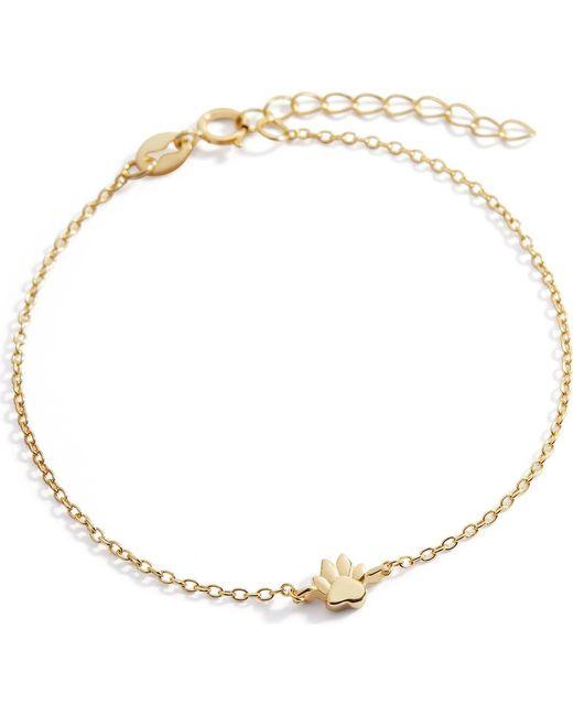 Mint & Lily Metallic Tiny Pawprint Bracelet