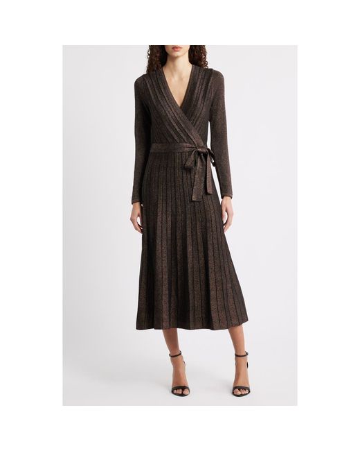 dress spaghetti knitted sleeve Eliza J Womens Foiled Knit Strap – Perfect For Weddings Or Night Out Women's Foiled Knit Spaghetti Strap Dress Long sleeve