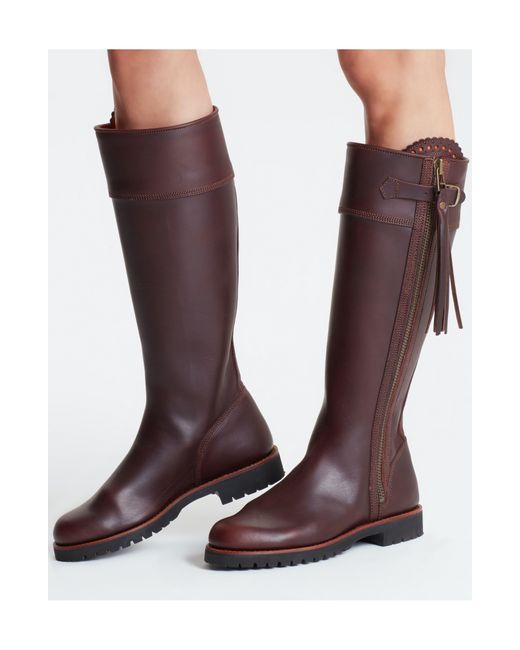 Penelope Chilvers Brown Standard Tassel Knee High Boot