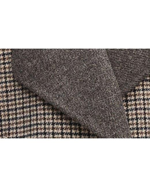 FAVORITE DAUGHTER Brown The Cameron Houndstooth Wool Blend Coat