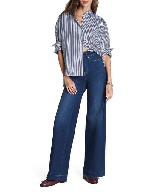 Spanx Blue Spanxshape Pull-On Wide Leg Jeans 2.0