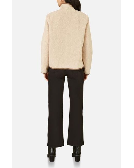 Yumi' Natural Tailored Borg Toggle Jacket