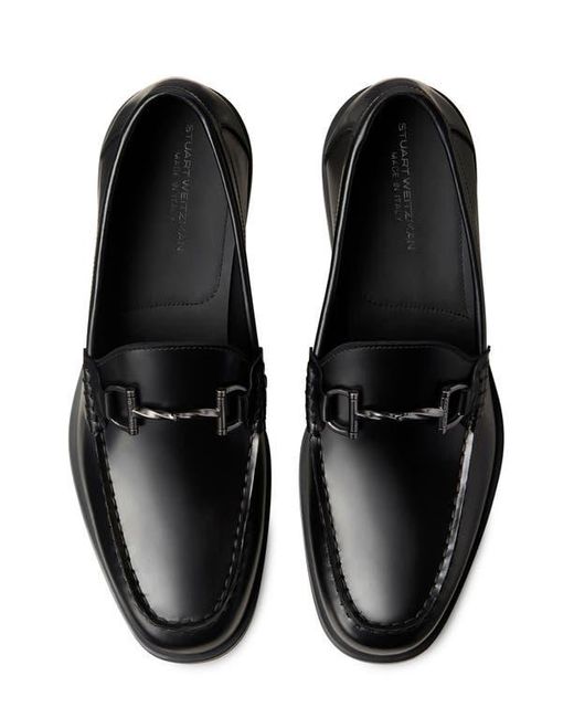Stuart Weitzman Black Bowen Bit Loafer for men