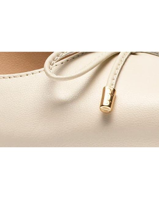 Clarks Natural Zarey Bow Pointed Toe Slingback Pump