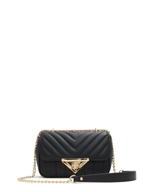 ALDO Vaowiaax Quilted Faux Leather Convertible Crossbody Bag in Black