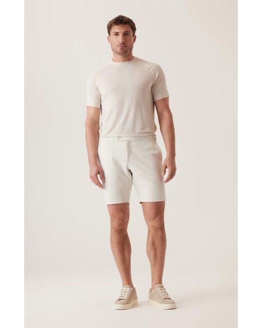 Dek White Discovery D-Ring Supernatural Sateen Bermuda Shorts for men