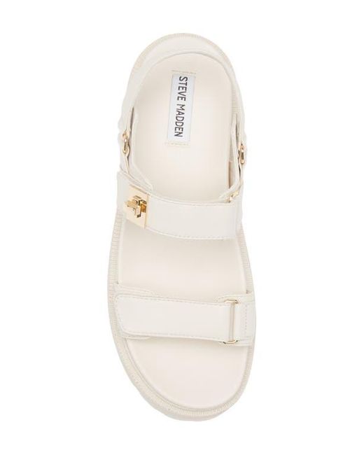 Steve Madden Natural Supermona Lug Sole Slingback Sandal