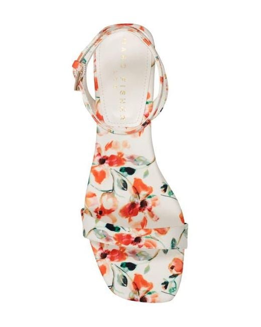 Marc Fisher Metallic Alona Ankle Strap Kitten Heel Sandal