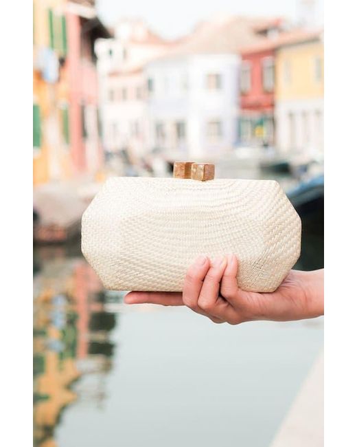 LIKHÂ White Solid Octagon Clutch