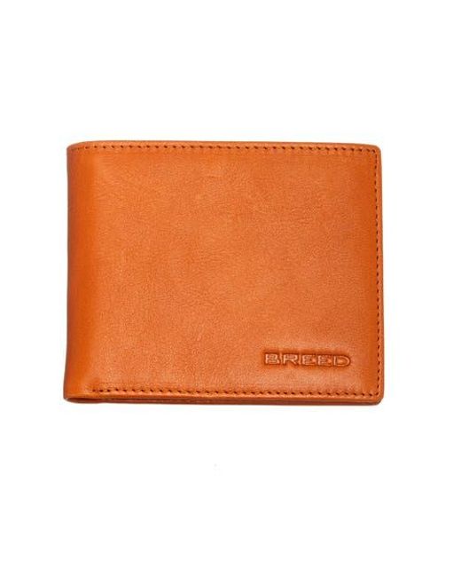 Breed Orange Locke Bi Fold Wallet for men