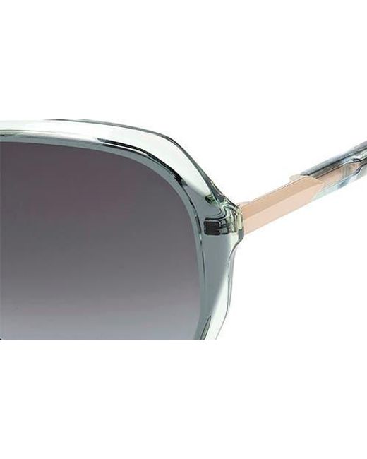 Fossil Gray 54Mm Gradient Rectangular Sunglasses