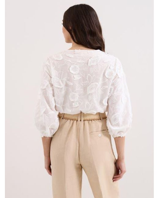 Phase Eight Natural Daisy Texture Blouse