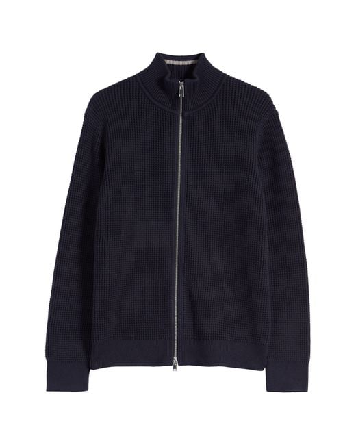 Theory Blue Gary Front Zip Cardigan for men