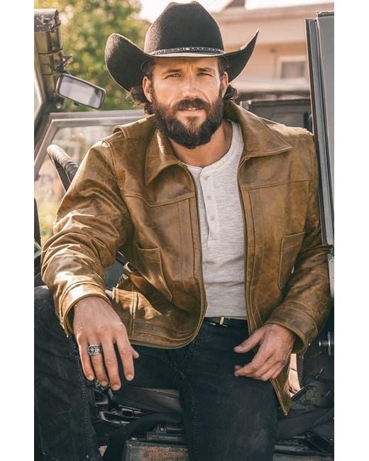 Last Wolf Brown Yellowstone Work Jacket for men