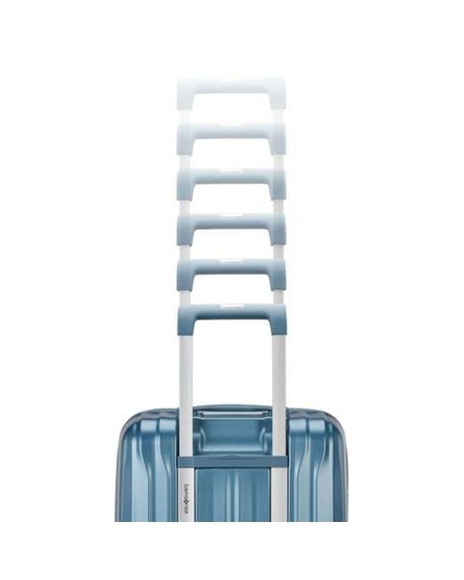Samsonite Blue Large Checked Hardside Luggage With Spinner Wheels