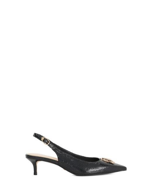 Dune Black Context Pointed Toe Slingback Pump
