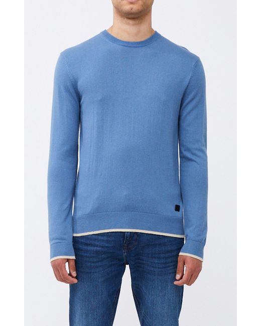 French Connection Blue Tipped Crewneck Sweater for men