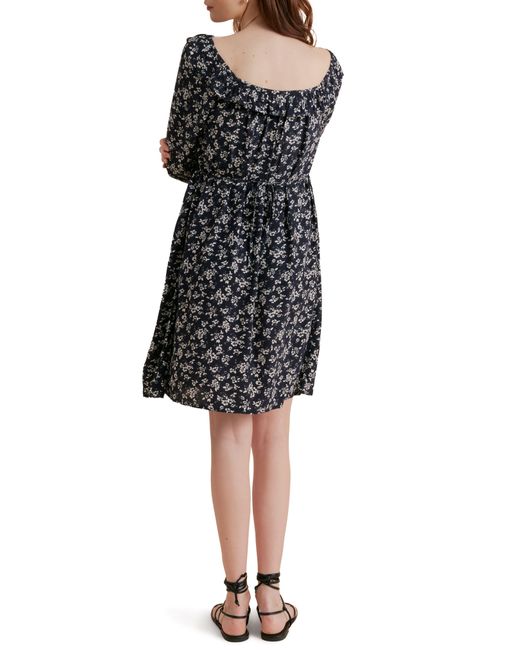 A Pea In The Pod Black Floral Long Sleeve Maternity Dress