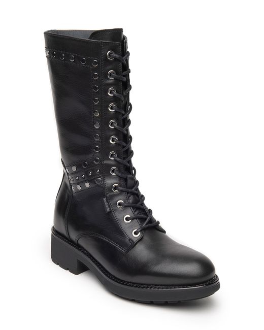 Nero Giardini Studded Combat Boot in Black Lyst