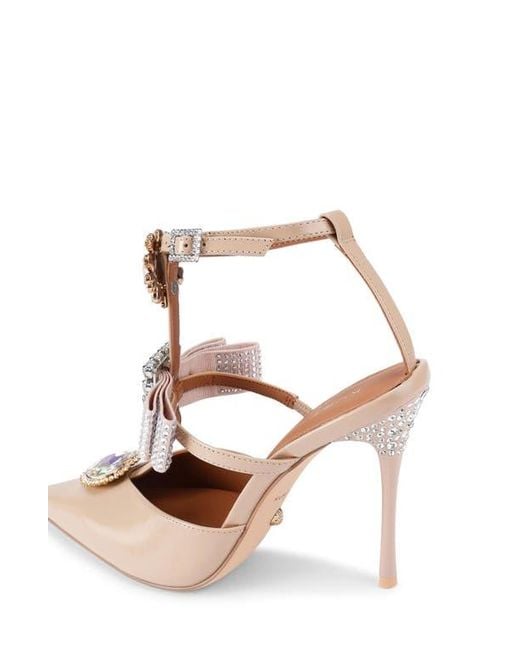 Kurt Geiger Multicolor Bow Ankle Strap Pointed Toe Gladiator Pump