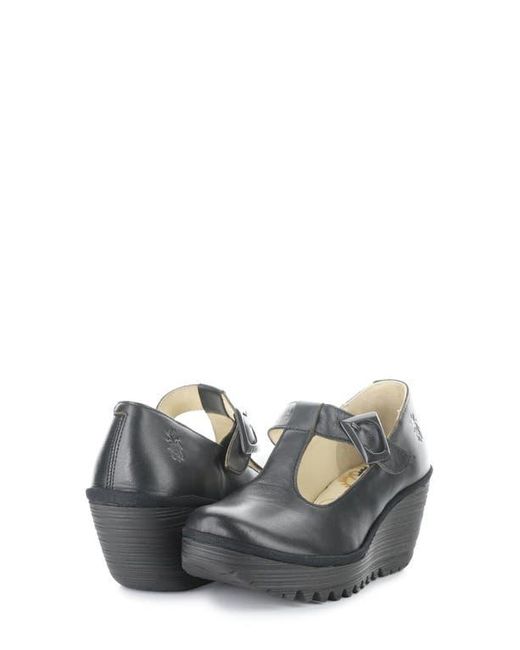 Fly London Gray Yald Wedge Mary Jane Pump