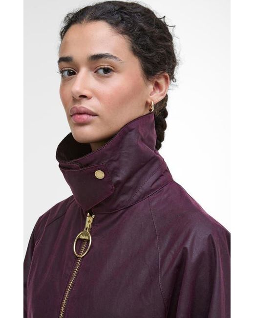 Barbour Purple Arlene Water Repellent Waxed Jacket