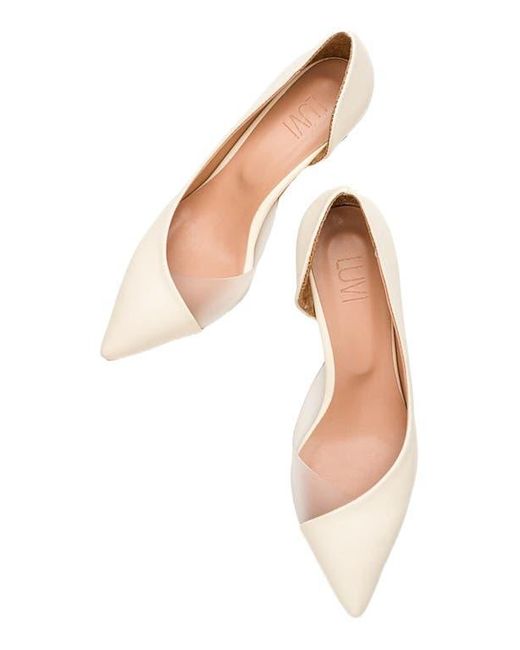 Prologue Shoes White Vera Pointed Toe Pump