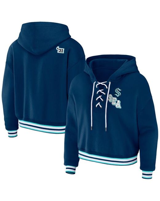 WEAR by Erin Andrews Seattle Kraken Lace-up Pullover Hoodie At ...