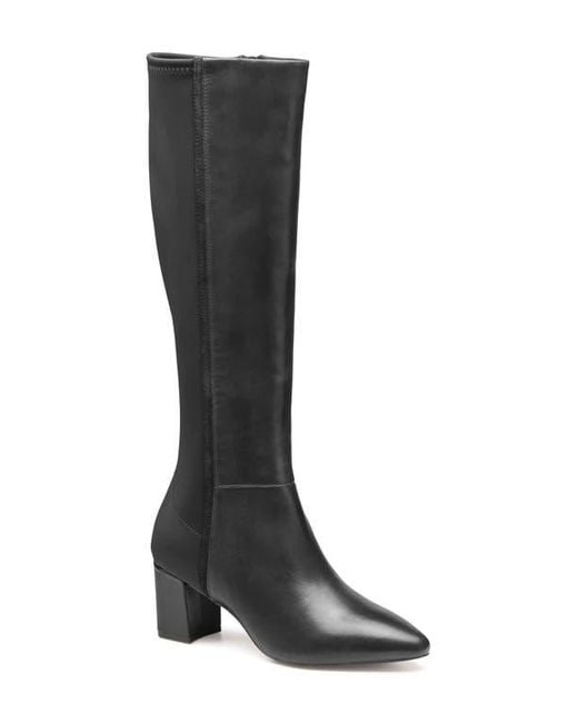 Johnston & Murphy Black Vicki Knee High Boot