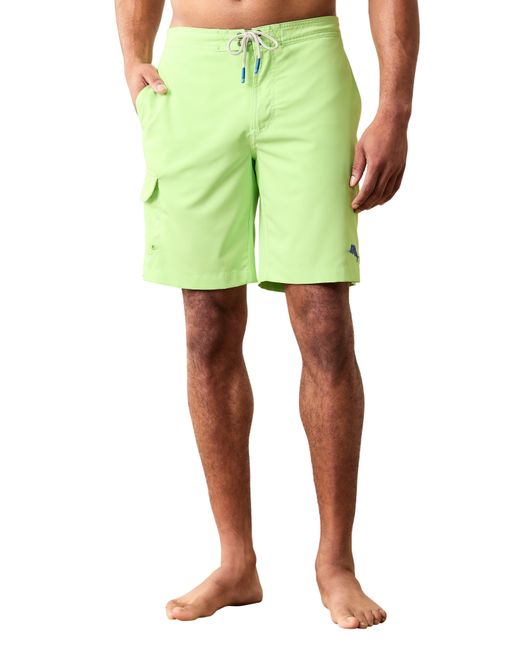 Tommy Bahama Green Baja Harbor Board Shorts for men