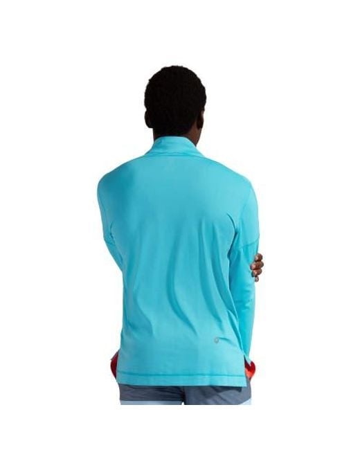 BloqUV Blue Mock Zip Top for men