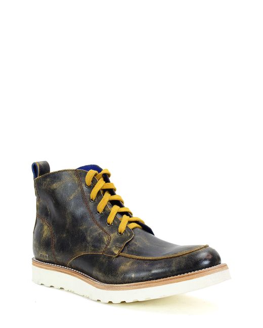 Bed Stu Black Lincoln Moc Toe Boot for men