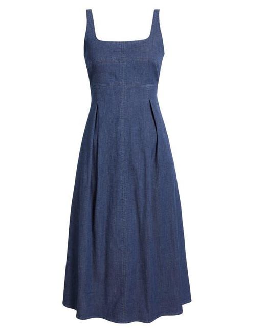 Anne Klein Pleated Denim Dress in Blue | Lyst Anne Klein Pleated Denim Dress in Blue | Lyst