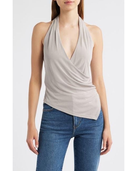 Mango White Toucan Wrap Halter Top