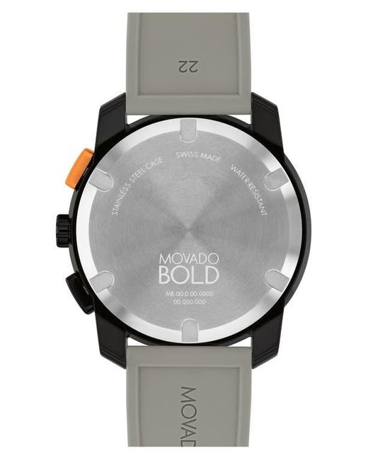 Movado Gray Bold Tr90 Chronograph Silicone Strap Watch, 43.5Mm for men