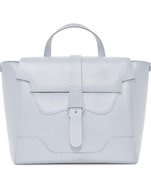 Senreve White Maestra Bag Pebbled Leather 4-Way Convertible Handbag